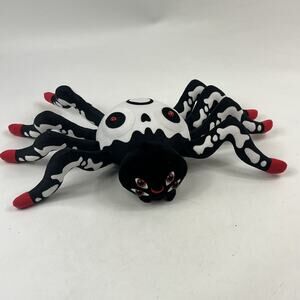 Skull Spider Plush Toy Large 17 Inch Stuffed Animal Gothic Moon Halloween Decor